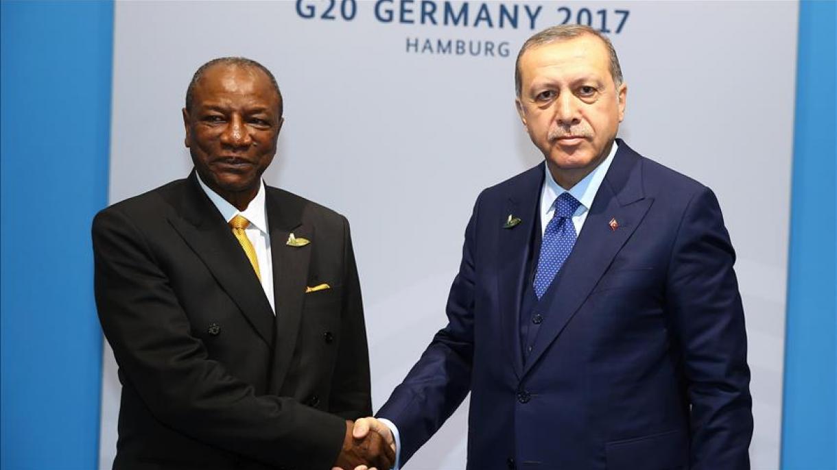دیدار اردوغان با رئیس‌جمهور گینه و نخست‌وزیر نروژ
