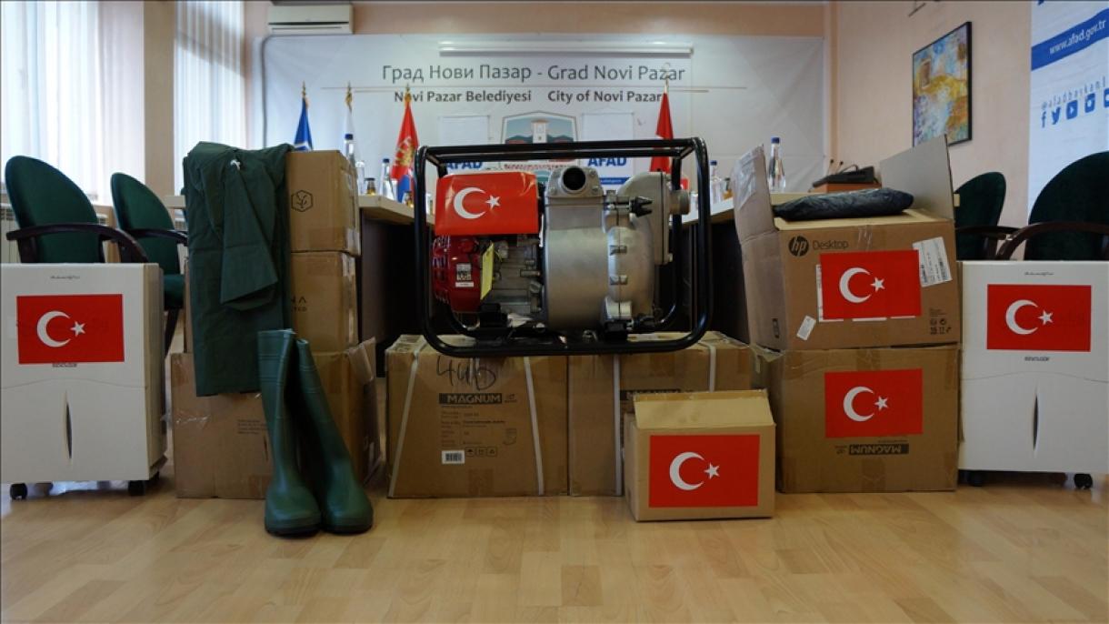 Turkiya suv toshqinidan jabrlangan Serbiyaga insonparvarlik yordami yubordi