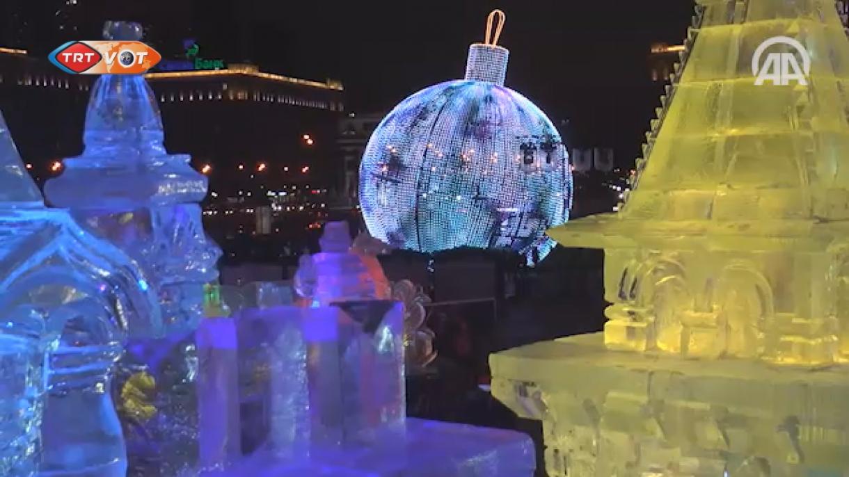 Sculpturi din gheață la Moscova