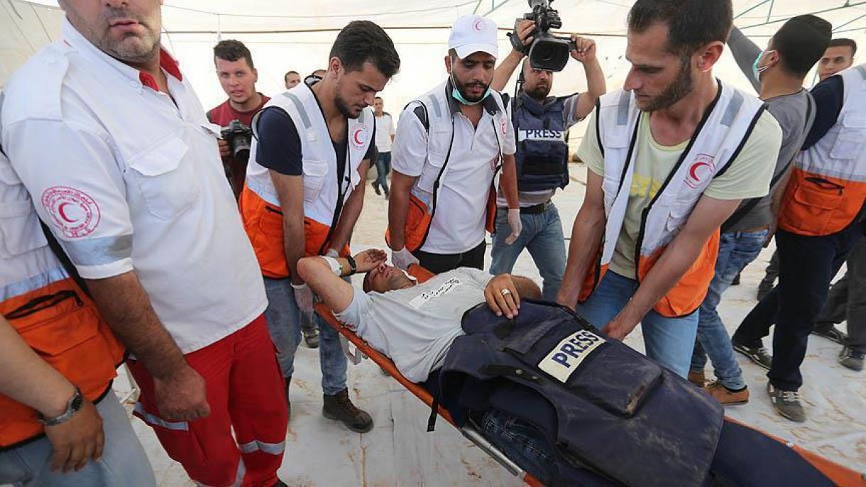 ده ها خبرنگار به دست ارتش اسرائیل زخمی شدند