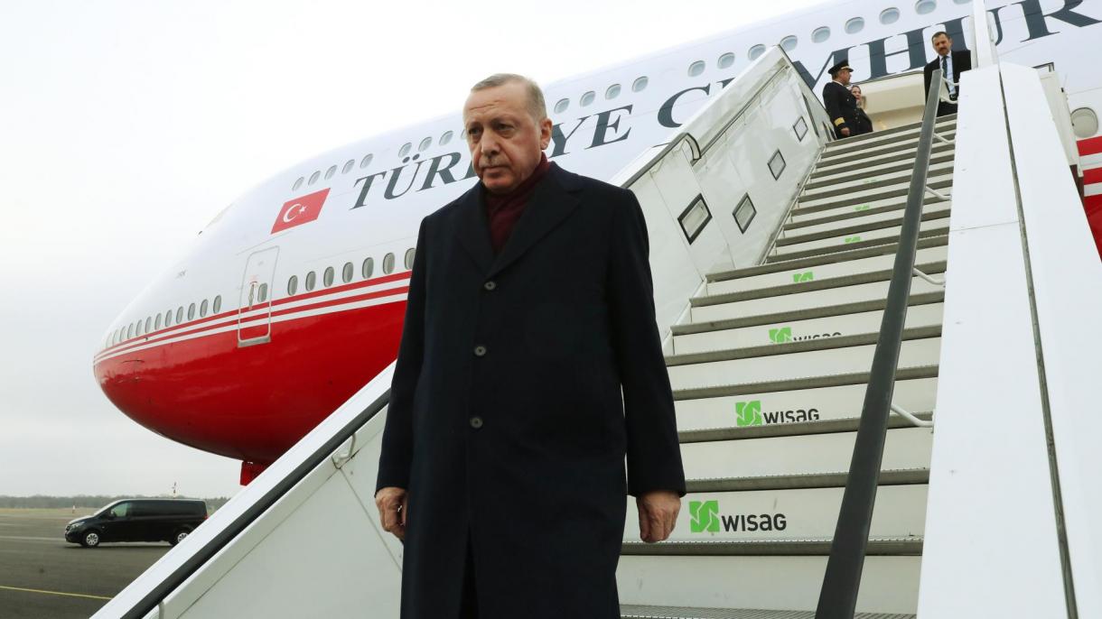 Presidente Erdogan ritorna da Berlino