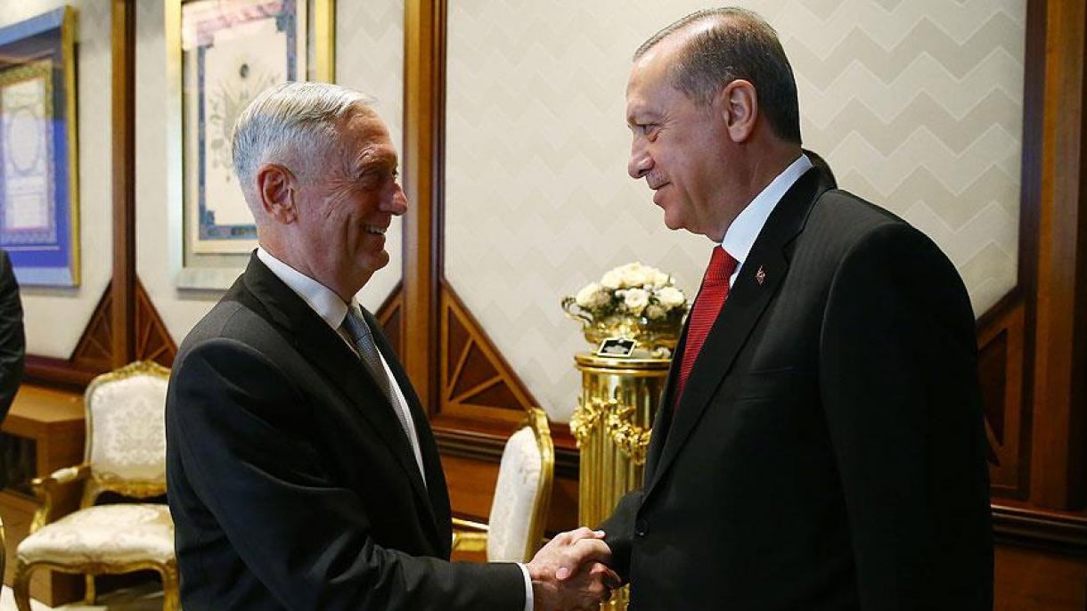 دیدار رئیس جمهور ترکیه و وزیر دفاع امریکا