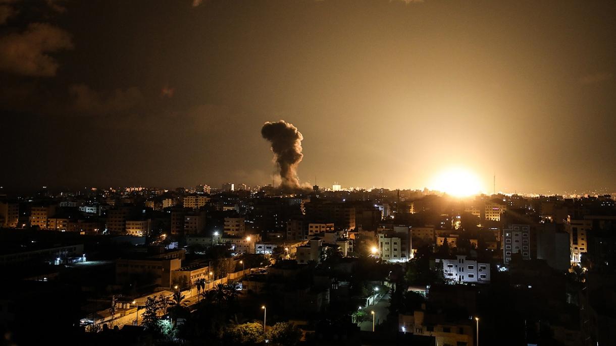 以色列战机轰炸哈马斯卡桑旅瞭望台