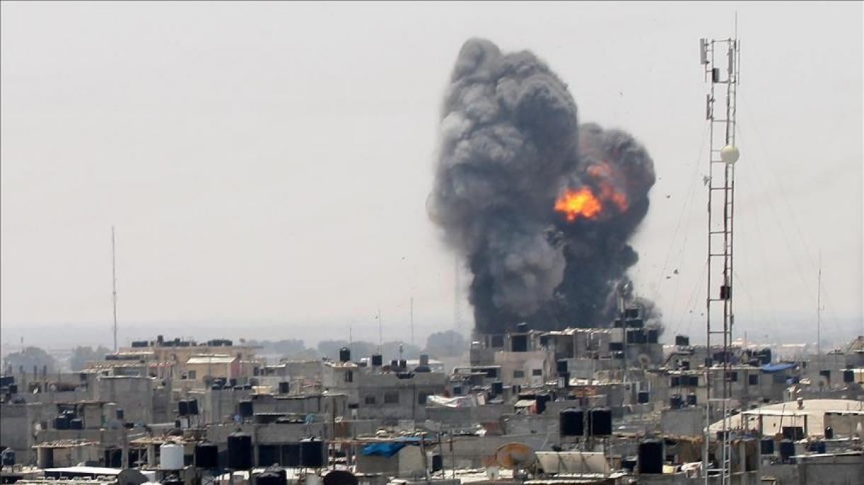 Ataque com tiros de artilharia de Israel para Gaza