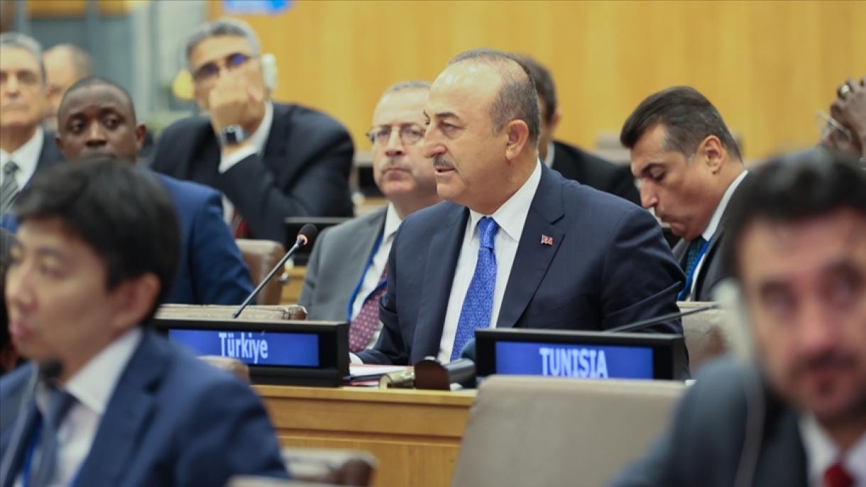 Çavusoglu está em Nova Iorque no âmbito da 77ª Assembleia Geral da ONU