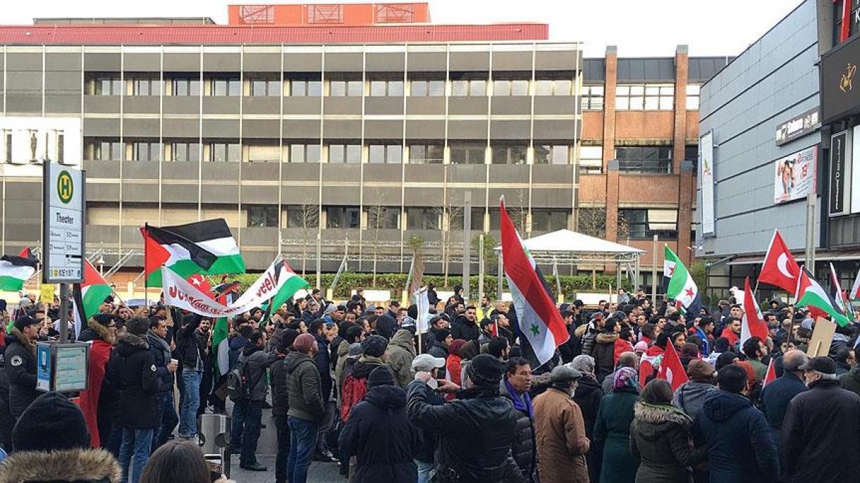 抗议美国耶路撒冷决定示威在德国哈根和波恩市举行