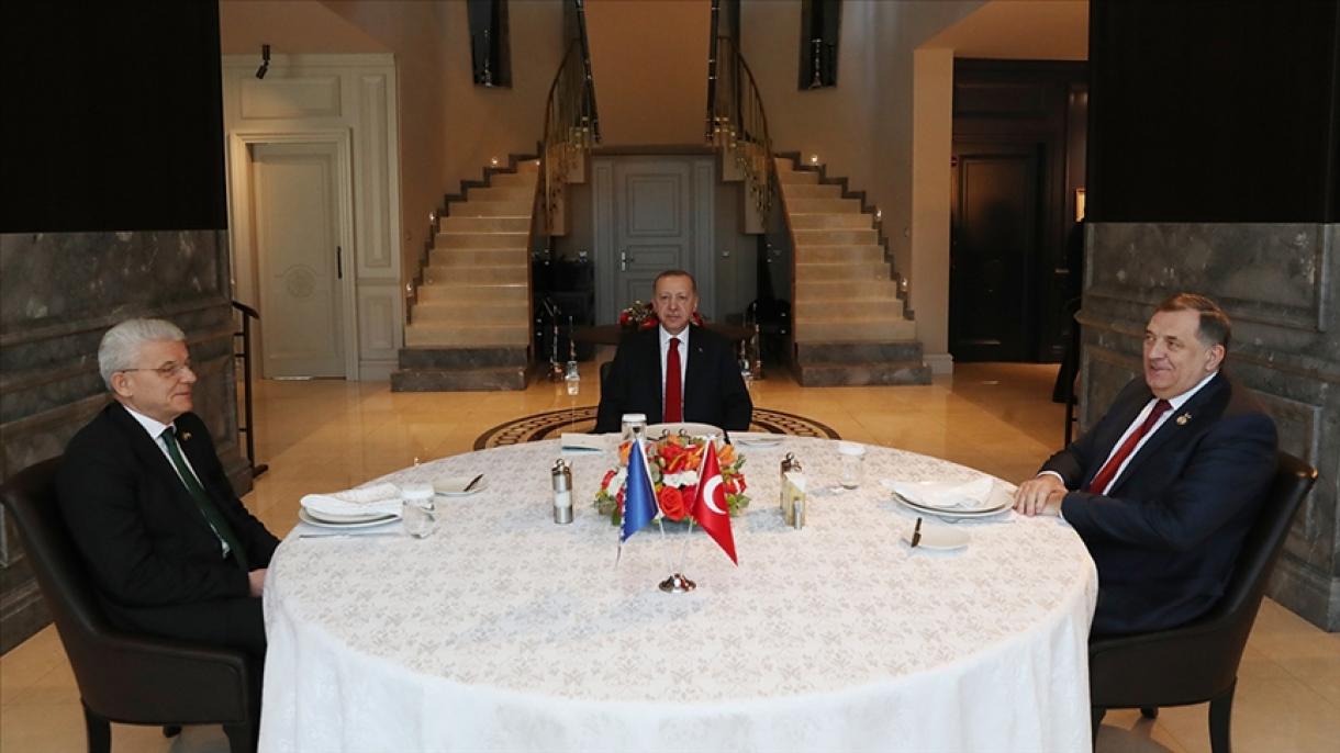 رئیس جمهور اردوغان با اعضای شورای ریاست جمهوری بوسنیا هرزگوینا ملاقات کرد