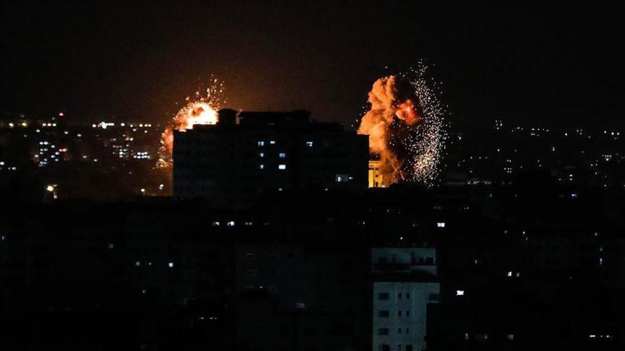 بمباران برخی از مواضع حماس توسط جنگنده‌های اسرائیل