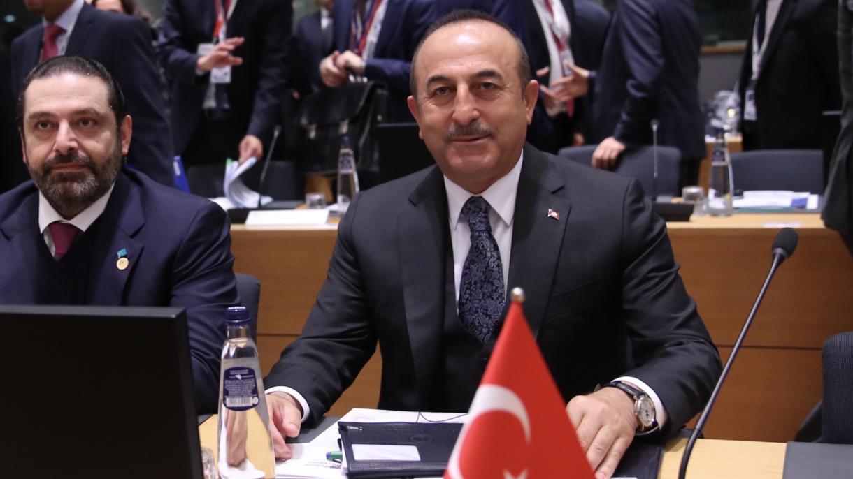 بیانات وزیر امور خارجه ترکیه در کنفرانس حمایت از آینده سوریه و منطقه