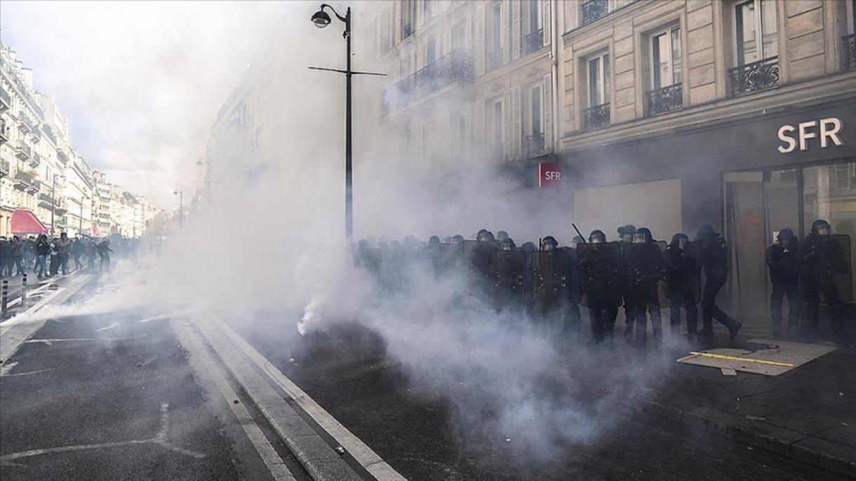 در زد و خوردهای واقع در پاریس ده‌ها نفر مجروح شدند