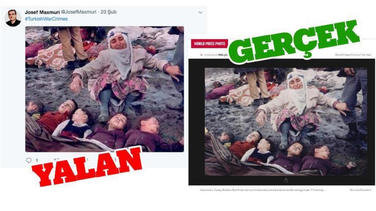 Rameau d'olivier: Le PYD/PKK instrumentalise une photo des sinistrés d'un séisme en Turquie