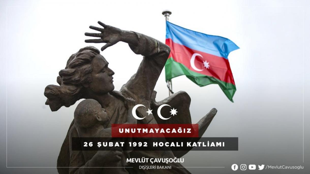 مولود چاووش اوغلو:"بو بشری جینایتی اونوتمادیق، اونوتمایاجاغیق"