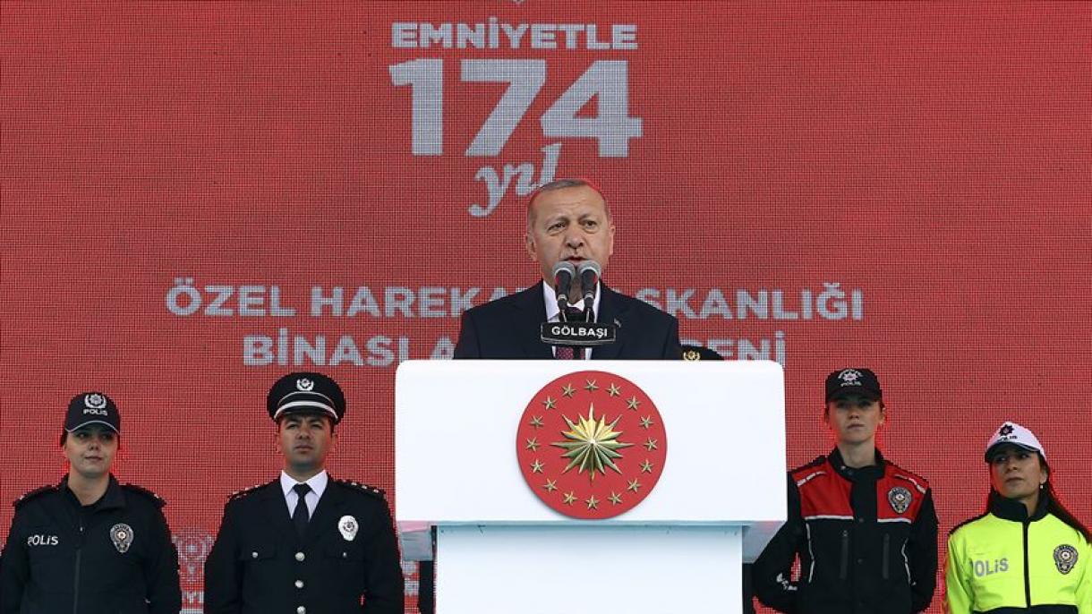 سخنرانی اردوغان در مراسم 174 امین سالگرد تاسیس اداره نظم خاص عامه انقره