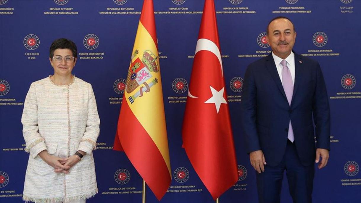 کفنرانس مطبوعاتی مشترک وزرای امور خارجه ترکیه و اسپانیا