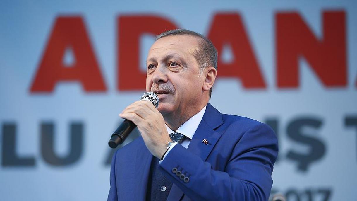 Presedintele Erdoğan s-a adresat cetățenilor din orasul  Adana