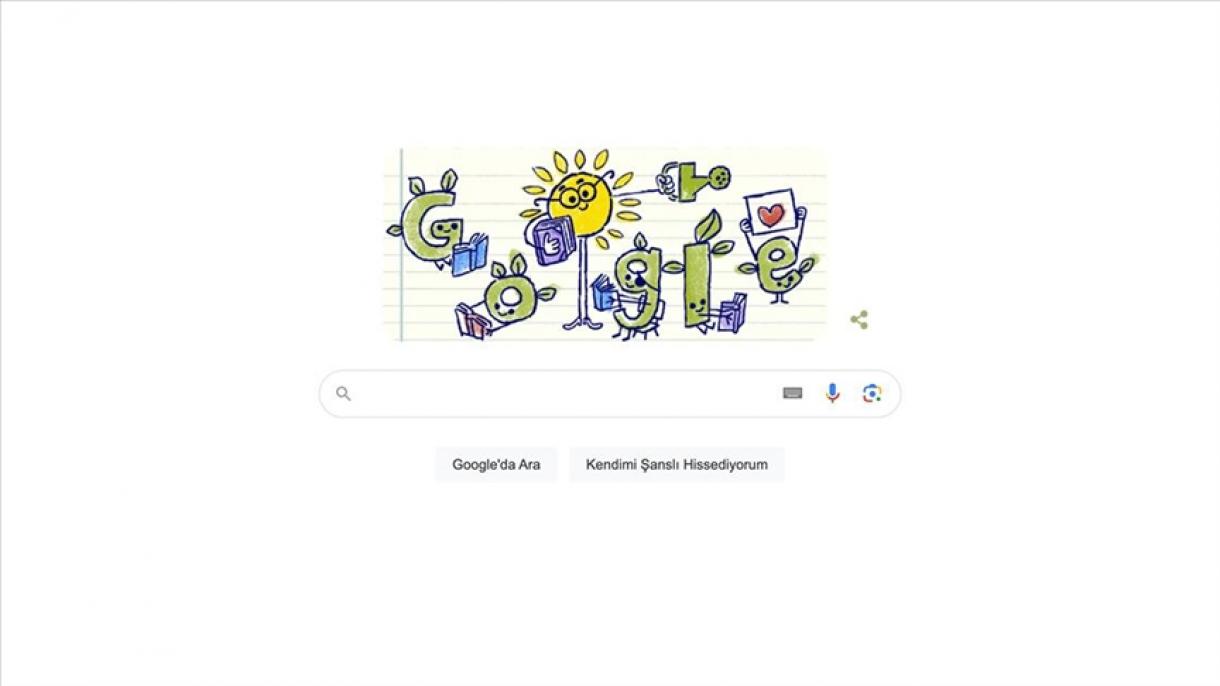 طرح روز معلم در صفحه اصلی جستجوگر گوگل