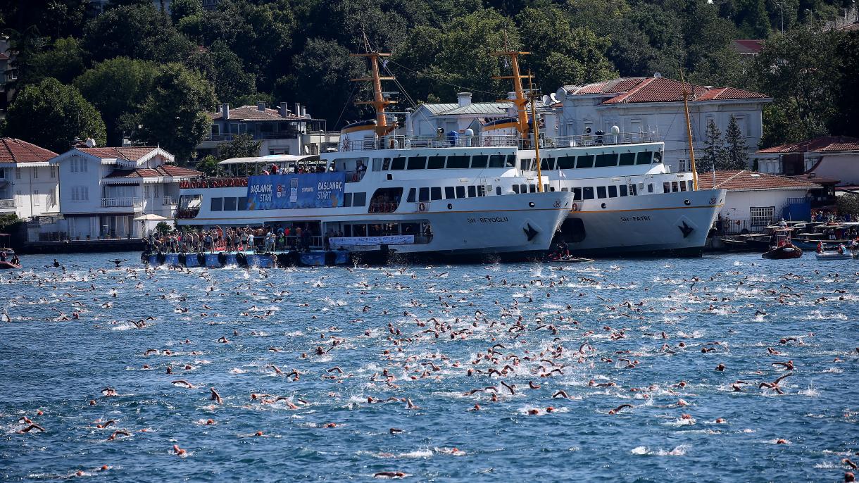 Istambul: milhares de nadadores no Estreito do Bósforo