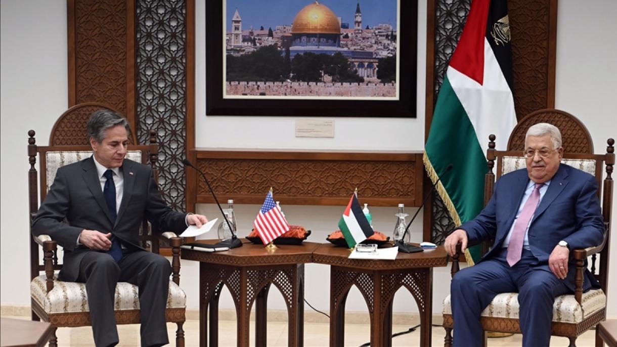 صدر فلسطین محمود عباس کی امریکی وزیر خارجہ  بلنکن سے اسرائیل کے حوالے سے بات چیت