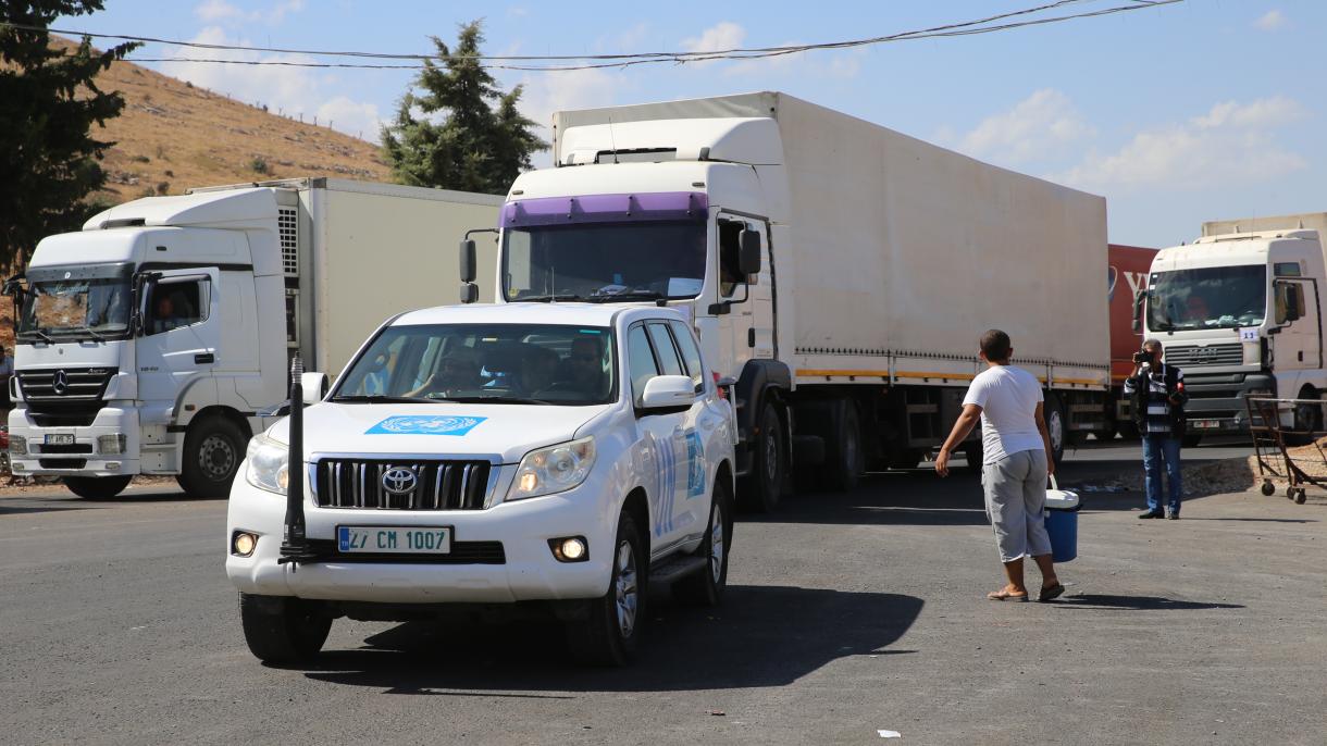 ارسال کمک های انسانی سازمان ملل به مردم ادلب