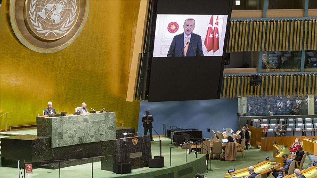 Erdoğan elnök a palesztinokkal szemben folytatott izraeli politikát bírálta az ENSZ-közgyűlésén