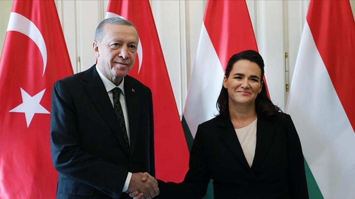 دیدار اردوغان با رئیس جمهور مجارستان