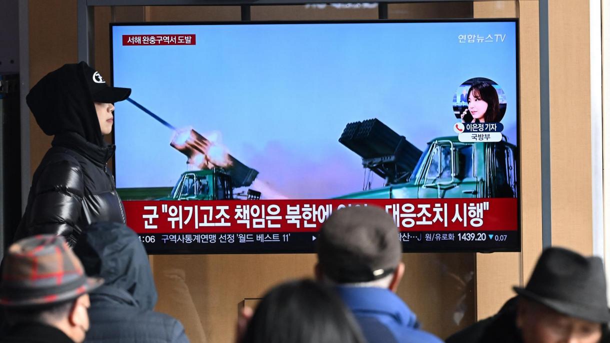 朝鲜向韩国发射约 2百枚炮弹
