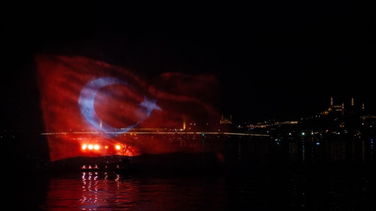 Холограмска проекција во Халич во Истанбул по повод 482-годишнината од Поморската битка кај Превеза
