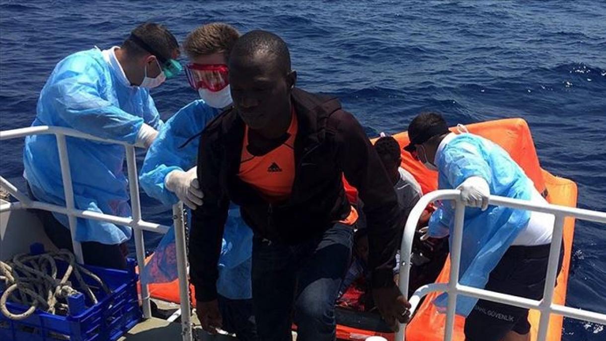 نجات 35 پناهجو از خطر غرق شدن توسط نیروهای گارد ساحلی ترکیه