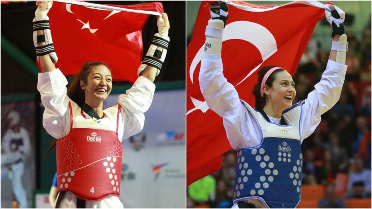 Milli taekwandoçylar Irem Ýaman bilen Nafia Kuş altyn medalyň eýesi boldy