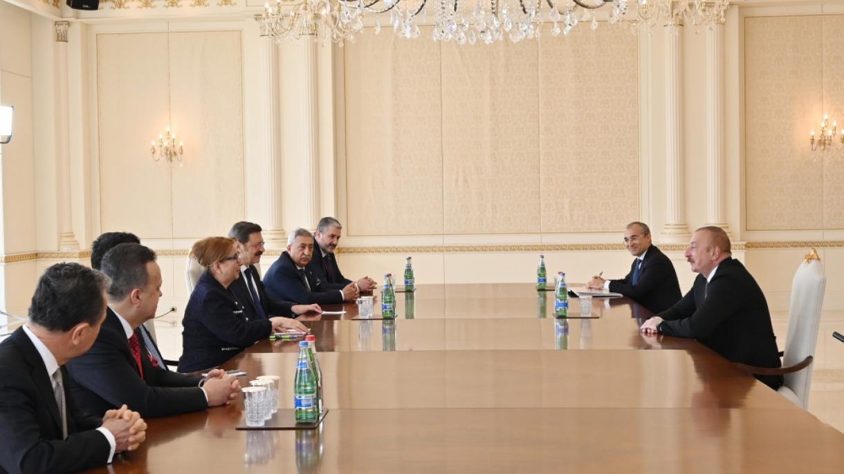 Prezident İlham Əliyev Türkiyə ticarət nazirinin rəhbərlik etdiyi nümayəndə heyətini qəbul edib