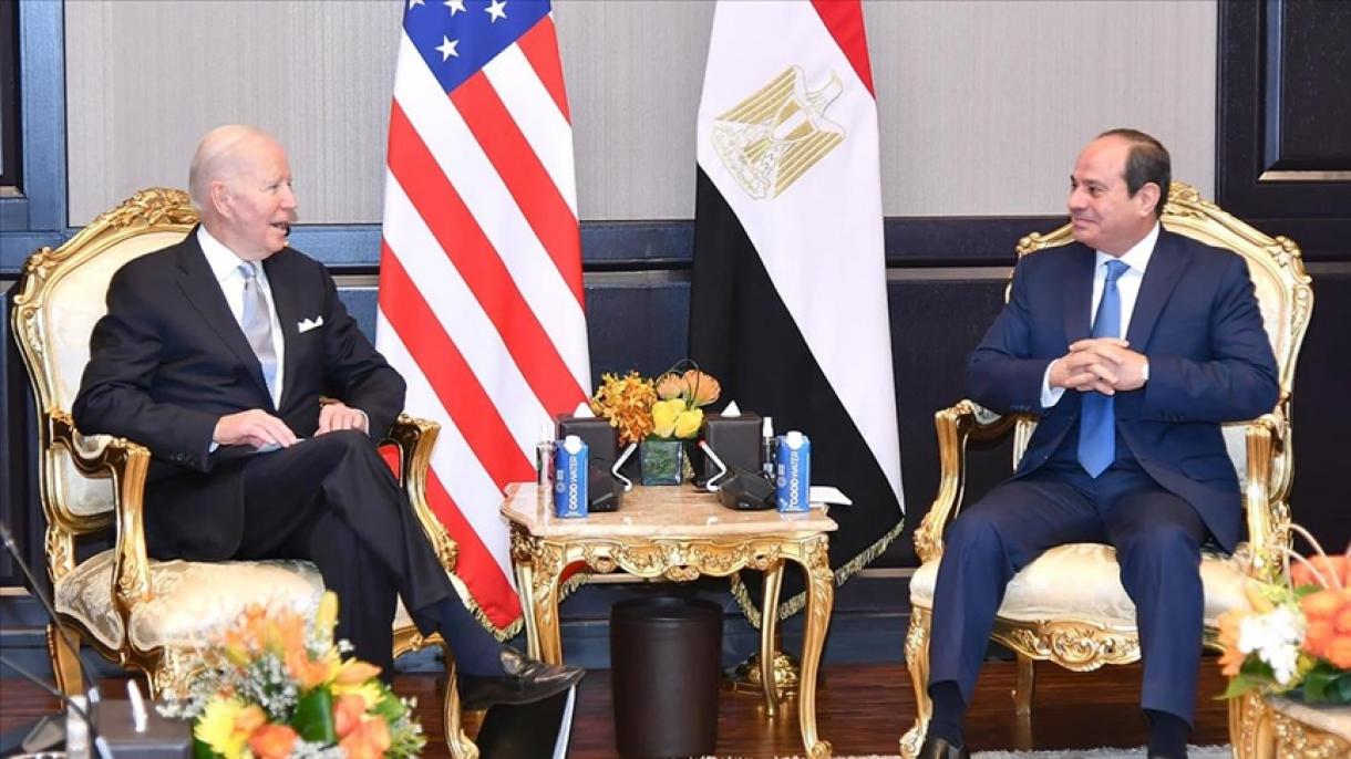 امریکی صدر جو بائڈن کی مصری صدر سے اہم ملاقات