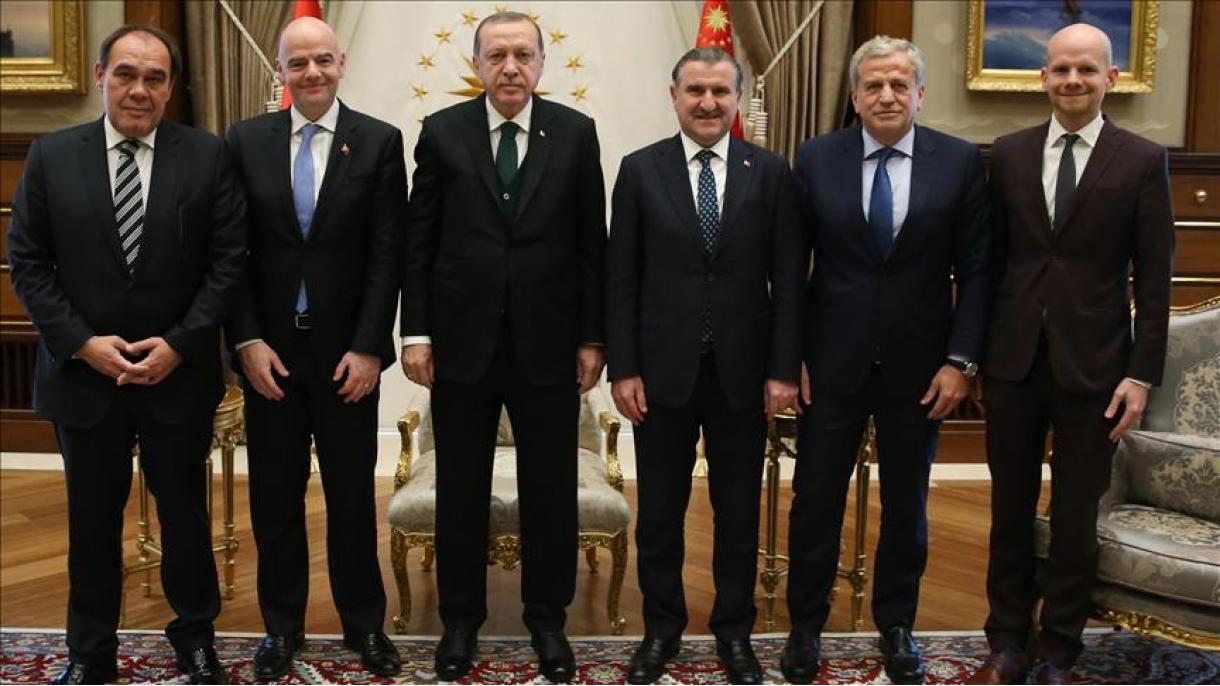 دیدار رئیس‌جمهور ترکیه با دبیرکل فیفا در آنکارا