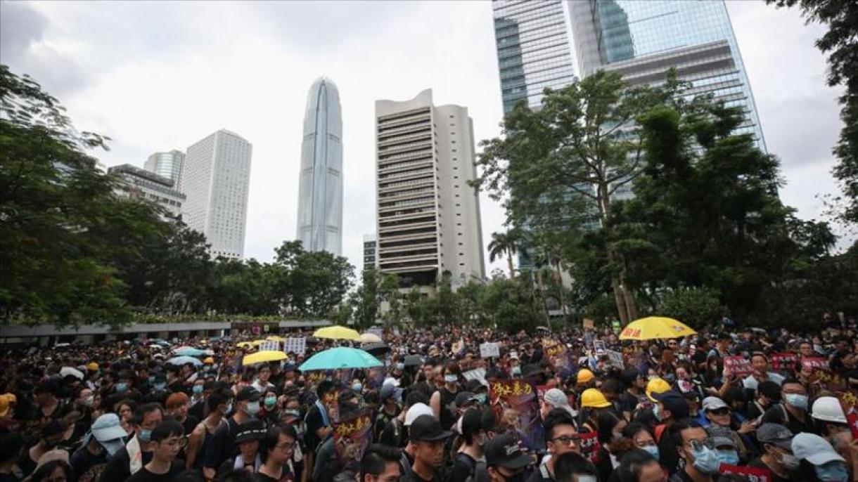 香港反送中示威 港警只准定点示威