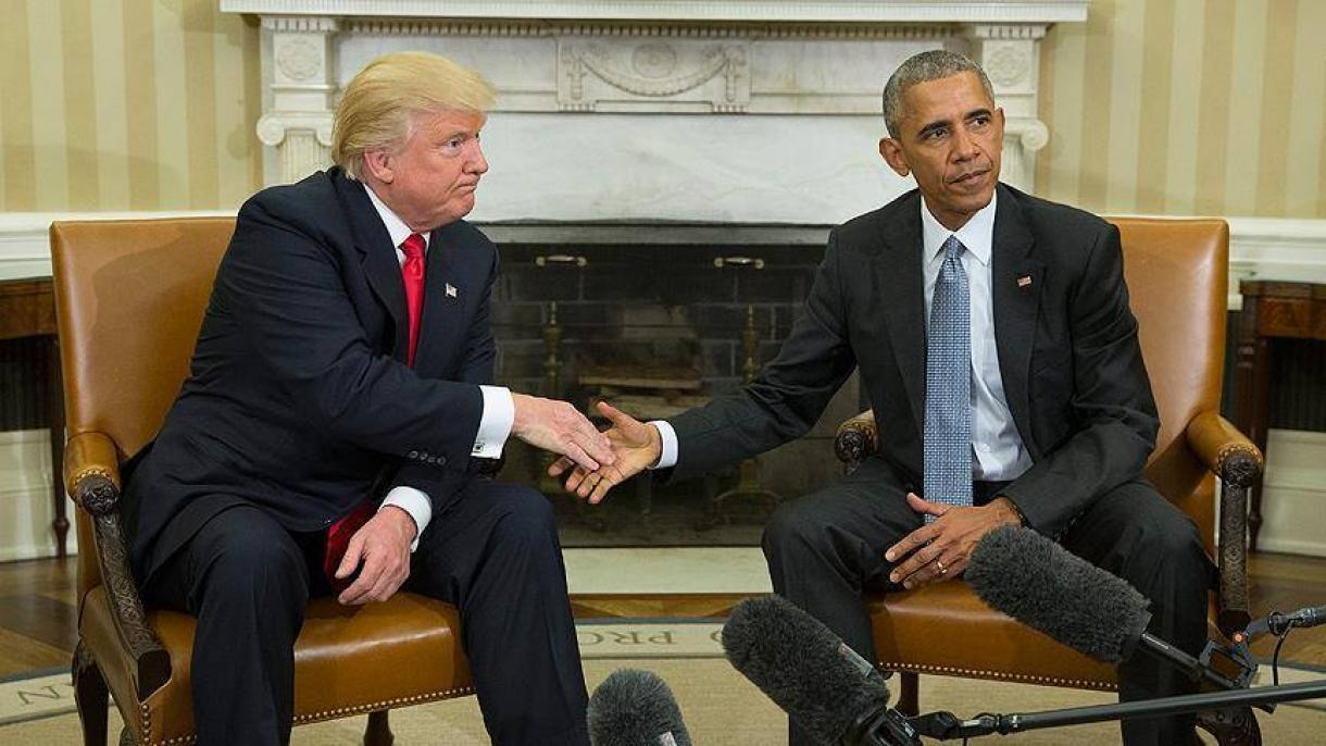 Pela primeira vez Trump e Obama se encontram na Casa Branca