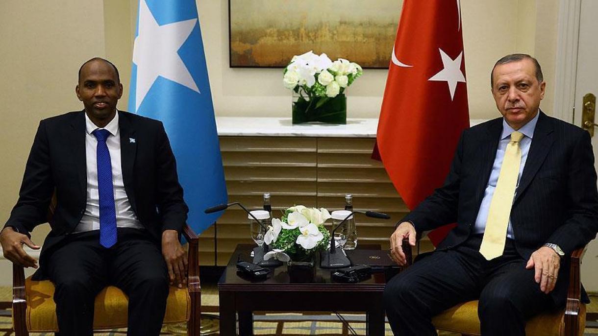 دیدار رئیس جمهور ترکیه با نخست وزیر سومالی
