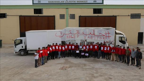 Aide humanitaire à Alep par la Fondation turque IHH