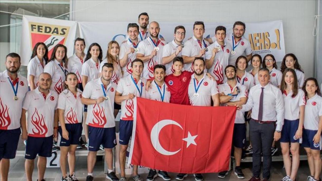 ترکیه قهرمان هاکی زیر آب اروپا شد