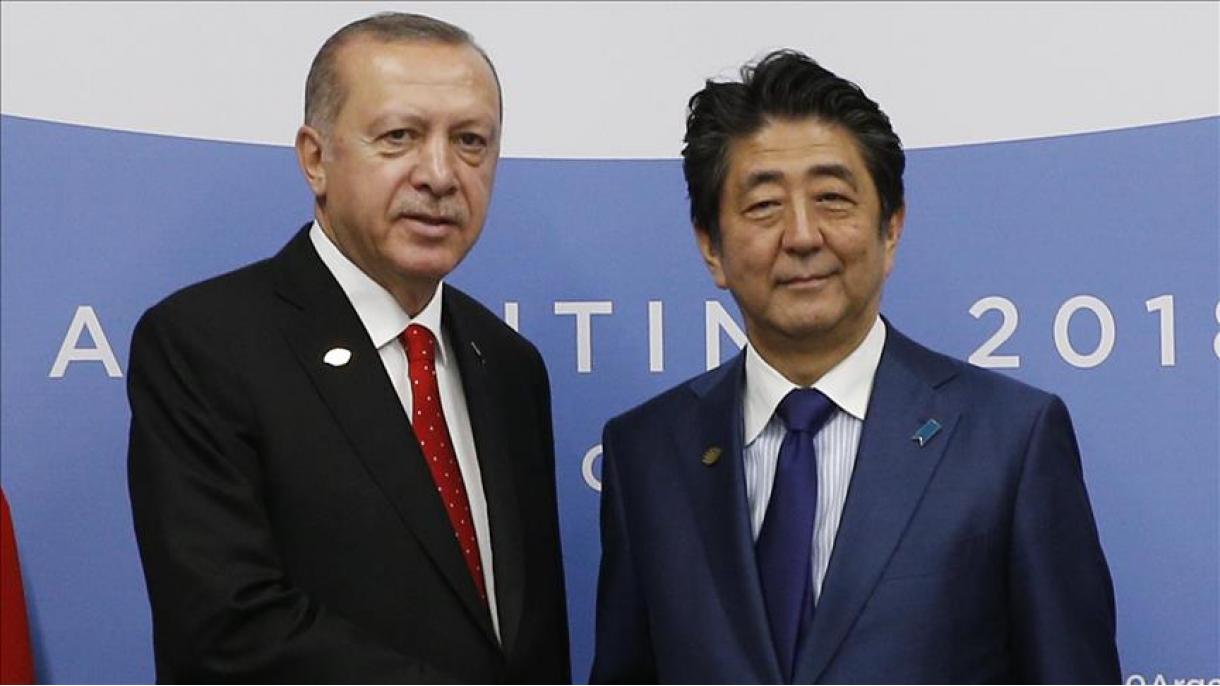 دیداراردوغان با نخست وزیر جاپان درارجنتاین
