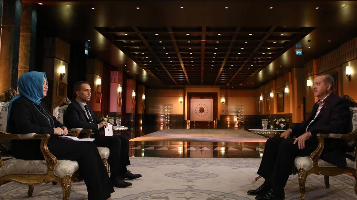 رئیس جمهور ترکیه با چینل تلویزیونی مصاحبه نمود