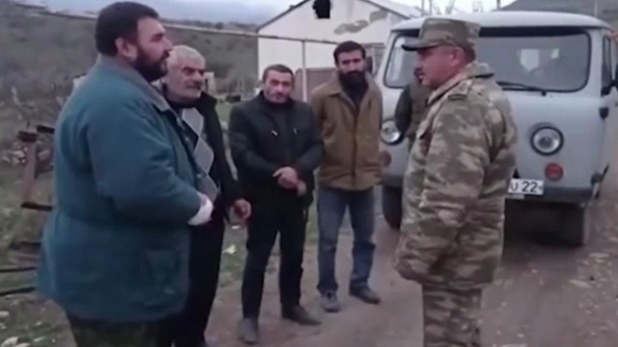 کمک ارتش آذربایجان به غیرنظامیان ارمنی برای تخلیه مناطق اشغالی