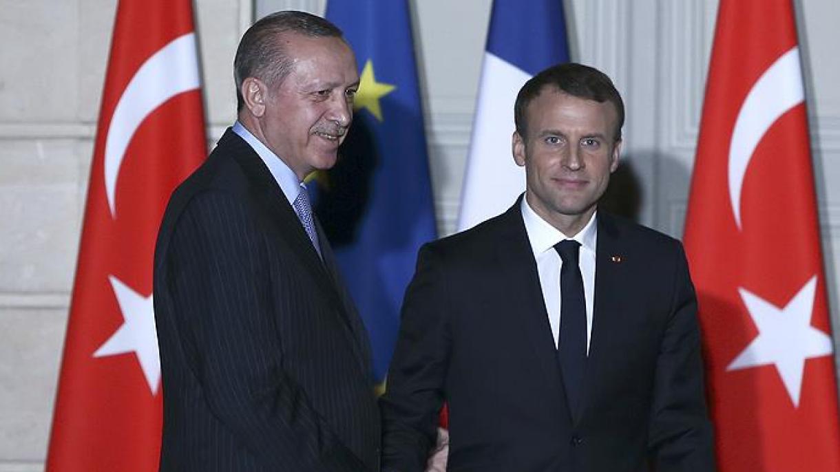 دیدار اردوغان و ماکرون در حاشیه اجلاس سران ناتو