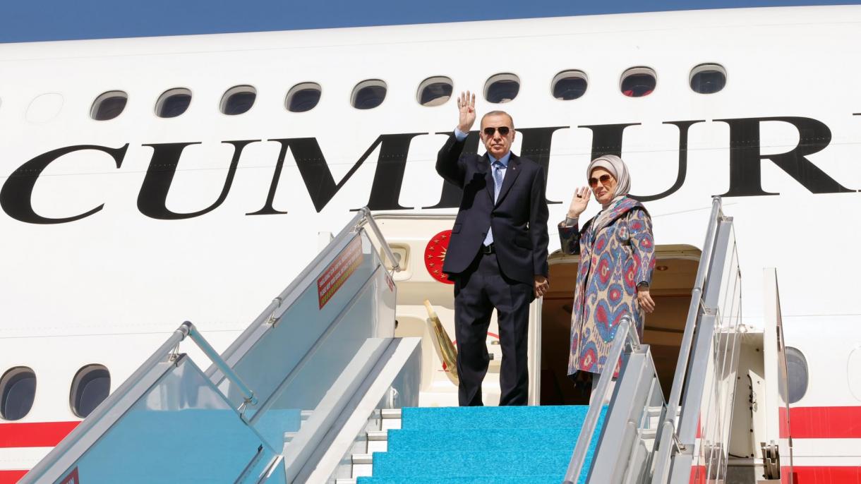 Erdoğan e’ arrivato a Samarcanda, in Uzbekistan