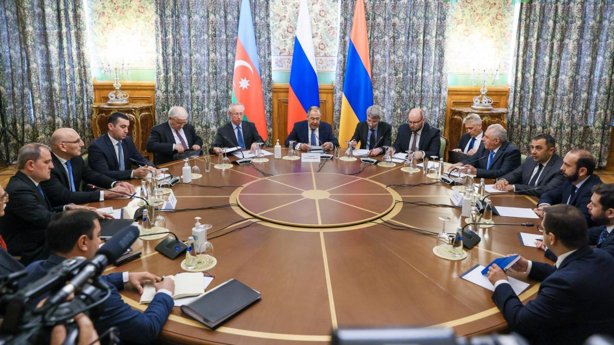 وزرای خارجه روسیه، آذربایجان و ارمنستان پیرامون صلح میان باکو و ایروان دیدار کردند
