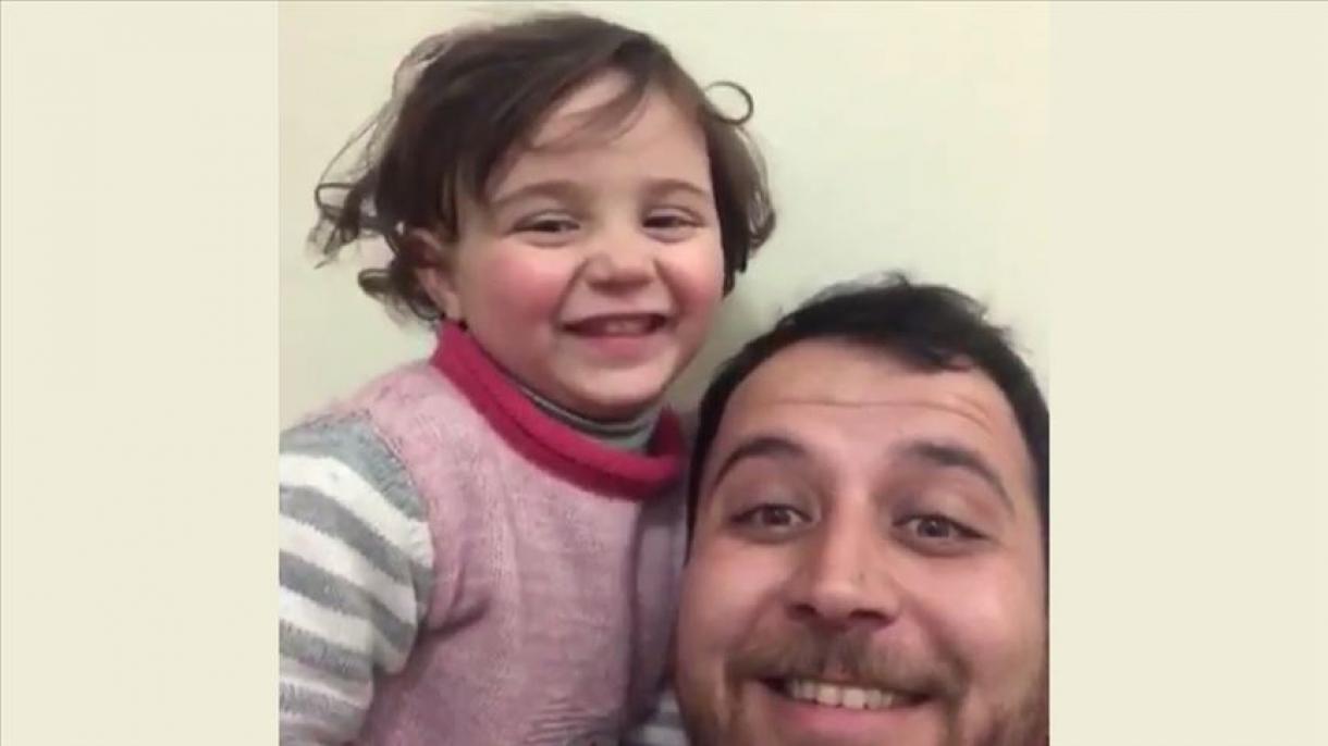 Este padre sirio se rio cada vez que cayó una bomba por el bien de su hija