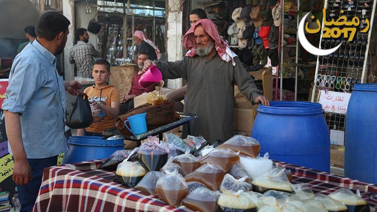 برکت ماه مبارک رمضان در بازار الباب سوریه
