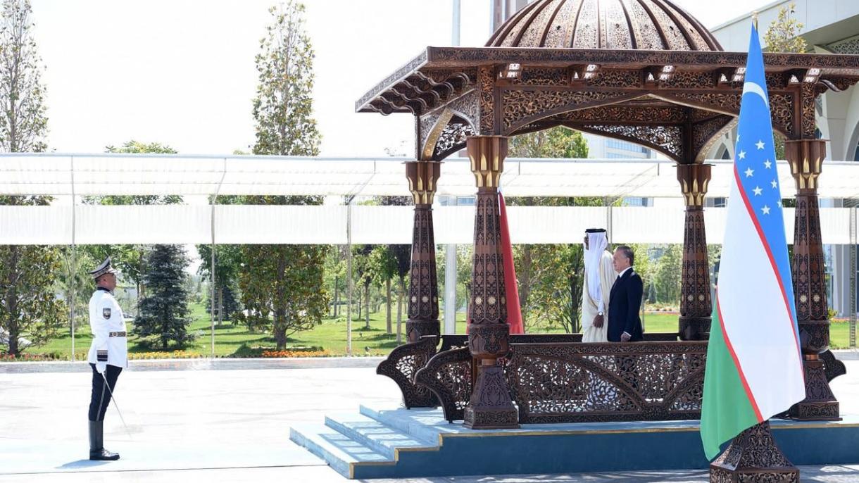 Katar Özbekistan Mirziyayev Şeyh Tamim 3.jpg