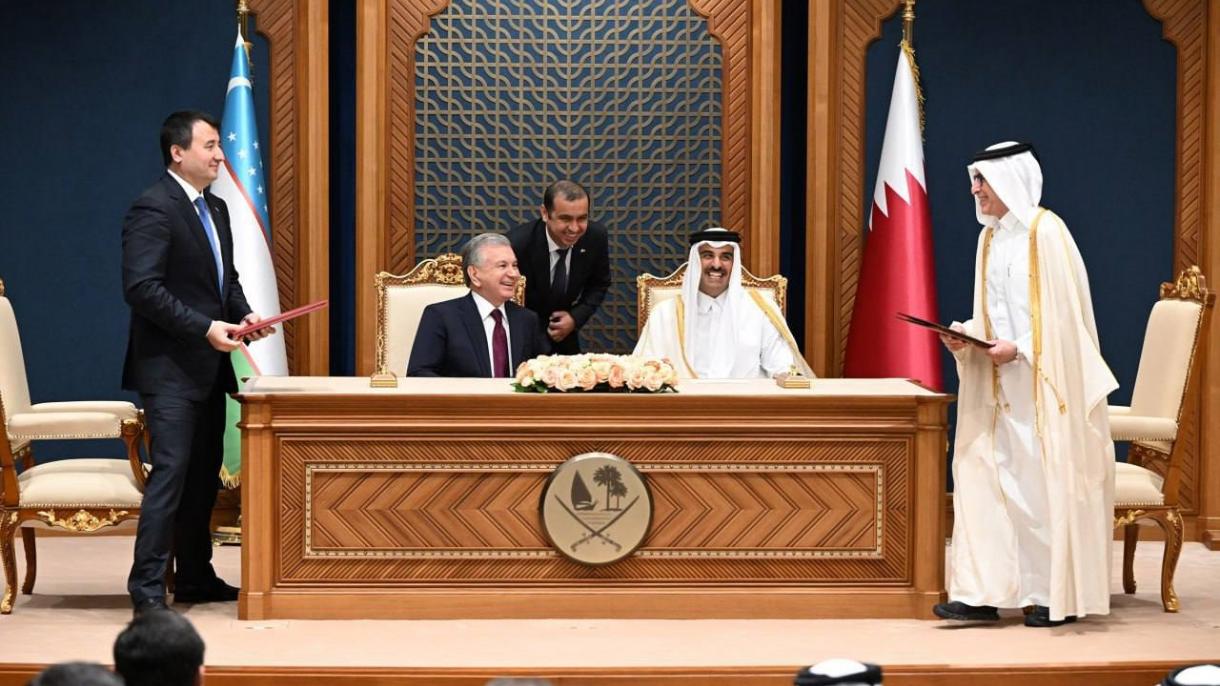 Mirziyayev Katar Şeyh Temim Özbekistan4.jpg