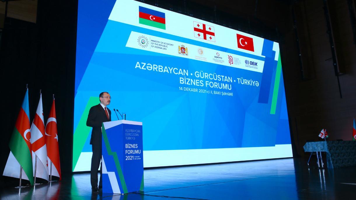 Министърът на търговията Муш взе участие в бизнес форума Турция-Азербайджан-Грузия