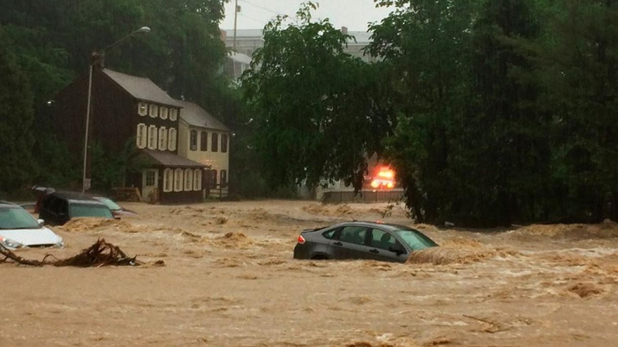 امریکہ، میری لینڈ میں تیز بارشیں و سیلاب کی تباہ کاریاں