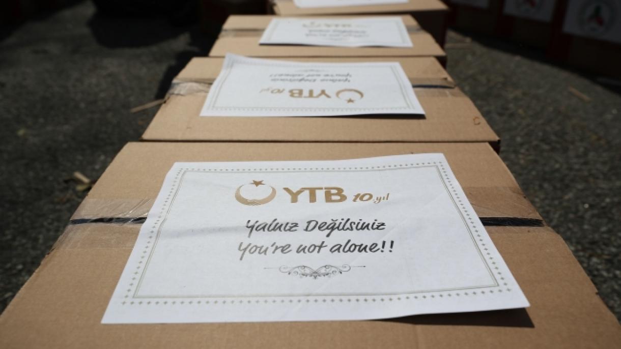 y t b amérikadiki éhtiyajliq aililerge insanperwerlik yardem qildi